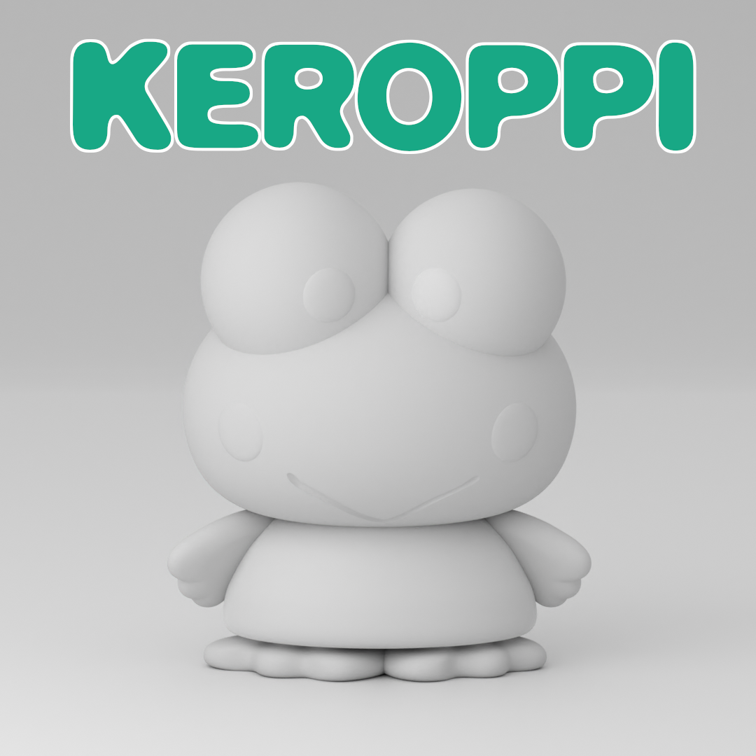 🐸 Keroppi けろけろけろっぴ (Kerokerokeroppi)・Free STL File for